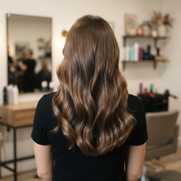 Exemplo de cabelo hidratado, com brilho e ondas definidas depois do tratamento